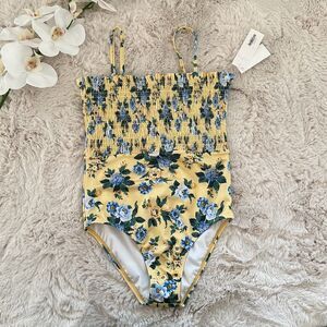 Janie and Jack Recycled Floral One-Piece Swimsuit Size 14 Girls